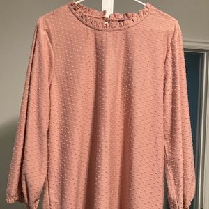 Adrianna Papell Blush Dotted Shirt